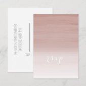 Blush Ombré Wedding RSVP Kaartje (Voorkant / Achterkant)