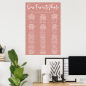Blush onze favoriete mensen bruiloft zitplaatsenka poster (Thuiskantoor)