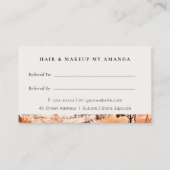Blush Oranje Aquarel Berg Verwijs Een Vriend Visitekaartje (Achterkant)