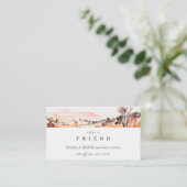 Blush Oranje Aquarel Berg Verwijs Een Vriend Visitekaartje (Staand voorkant)