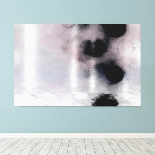 Blush Orbit Abstract Canvas Afdruk (Insitu (Houten vloer))