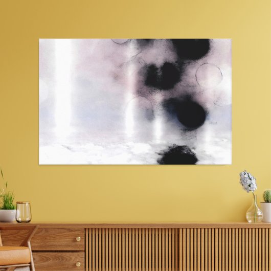 Blush Orbit Abstract Canvas Afdruk (Insitu (Woonkamer))