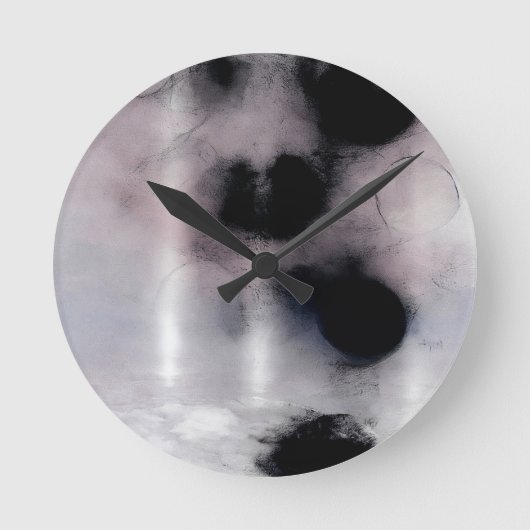 Blush Orbit Abstract Ronde Klok (Voorkant)