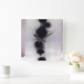 Blush Orbit Abstract Vierkante Klok (Huis)