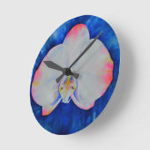 Blush orchidee roze ronde klok (Hoek)