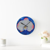 Blush orchidee roze ronde klok (Huis)