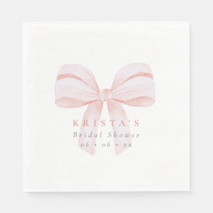 Blush Oversize Bow-Vrijgezellenfeest Servet