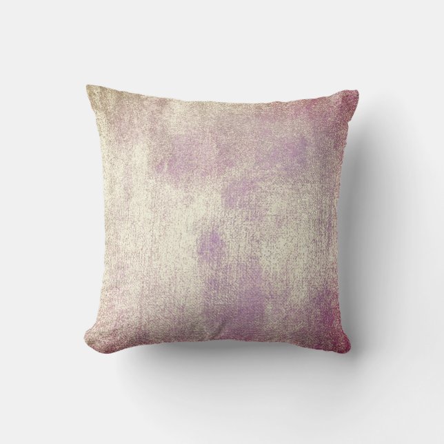 Blush Paarse Goud Minimal Painting Pastel Blush Kussen (Voorkant)