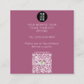 BLUSH PAARSE SCANDI HART REGENBOOG BABYSITTER VIERKANTE VISITEKAARTJE (Achterkant)