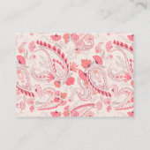 Blush Paisley Typography Wedding Wishing Well Informatiekaartje (Achterkant)