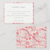 Blush Paisley Typography Wedding Wishing Well Informatiekaartje (Voorkant / Achterkant)