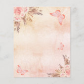 Blush pampas gras roos vlinder bruiloft (Achterkant)