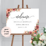 Blush Pampas Grass Bridal/Other Welcome Sign Poster<br><div class="desc">Elegant brudal brunch (of een andere gebeurtenis) Welkomstbord met voortreffelijke waterverf pampas gras floral hoekdetails in een mooi mengsel van blozen, roze, perzik, roos goud, crème en honinggele tinten. Welkom in aantrekkelijke moderne handgeschreven kalligrafie. 10 x 8 inch is alleen onze standaardgrootte, gebarentaal beschikbaar in verschillende opties voor grootte en...</div>