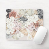 Blush Pampas Grass Floral Tropical Oerwoud Muismat (Met muis)