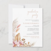 Blush Pampas Grass Graduparty Kaart (Voorkant)