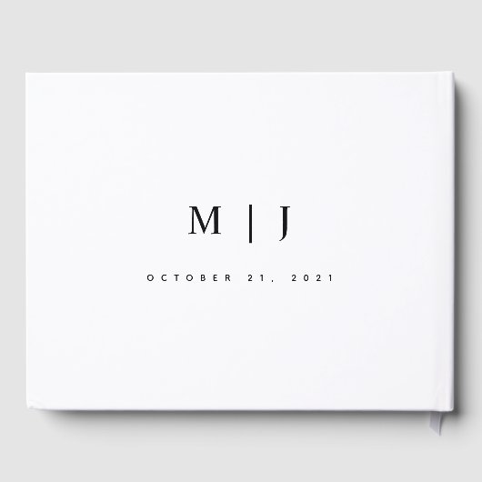 Blush Pampas Grass Minimalist Weddenschap Gastenboek (Achterkant)