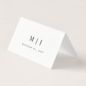 Blush Pampas Grass Minimalist Wedding Table Kaart (Achterkant)