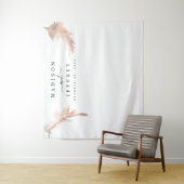 Blush Pampas Grass Minimalist Weduwachtergrond Wandkleed (In situ)