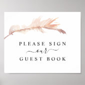 Blush Pampas Grass Weddenschap Poster (Voorkant)