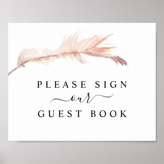 Blush Pampas Grass Weddenschap Poster (Voorkant)