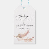 Blush Pampas Grass Wedding Bedankt Cadeaulabel (Voorkant)