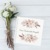 Blush Pampas Grass Wedding Guest Book Notitieboek