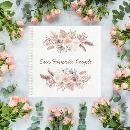 Blush Pampas Grass Wedding Guest Book Notitieboek