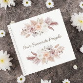 Blush Pampas Grass Wedding Guest Book Notitieboek