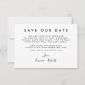 Blush Pampas Grass Wedding Save the Date Card Kaart (Achterkant)