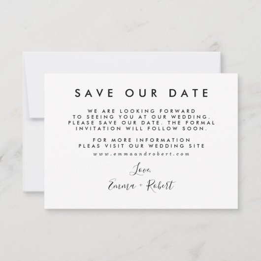 Blush Pampas Grass Wedding Save the Date Card Kaart (Achterkant)