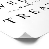 Blush Pampas Grass Wedding Sweets & Trees Sign Poster (Hoek)