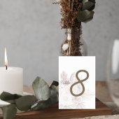 Blush Pampas Grass Wedding Table Number Card Kaart