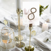 Blush Pampas Grass Wedding Table Number Card Kaart