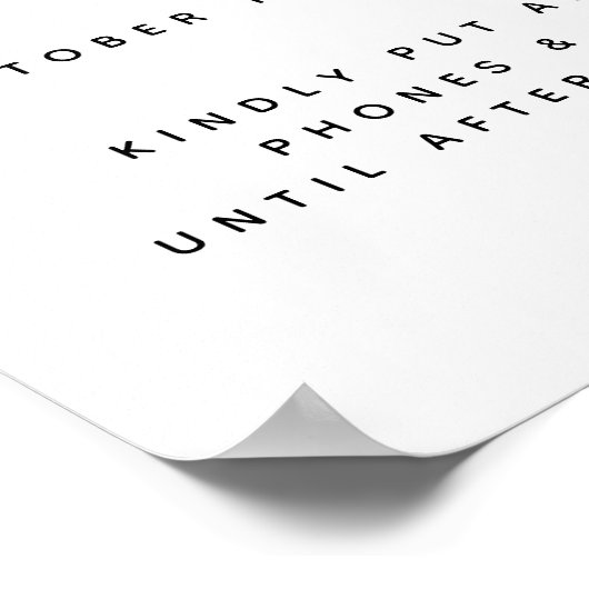 Blush Pampas Grass Wedding Unplugged Welcome Sign Poster (Hoek)