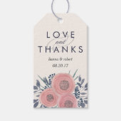 Blush papaver bruiloft cadeaulabel (Voorkant)