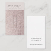 Blush parelleder textuur Haarklemscherm Visitekaartje (Voorkant / Achterkant)
