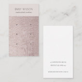 Blush parellederen textuur 3 oorscherm visitekaartje (Voorkant / Achterkant)