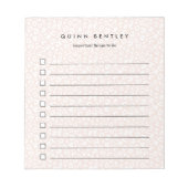Blush | Pastel Leopard Print op maat Notitieblok (Voorkant)