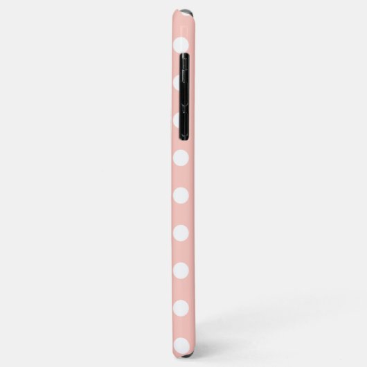 Blush Pastel Polka Dot Hoesje-Mate iPhone Case (Achterkant/links)