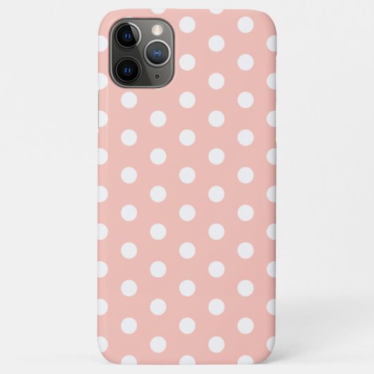 Blush Pastel Polka Dot Hoesje-Mate iPhone Case (Achterkant)