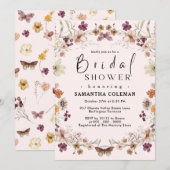 Blush Pastel Wildflower Modern Boho Vrijgezellenfe Kaart (Voorkant / Achterkant)