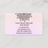 *~* Blush Pastels Mandala Glitter Spiritueel Yoga Visitekaartje (Achterkant)