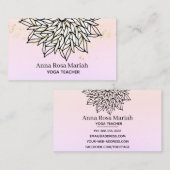 *~* Blush Pastels Mandala Glitter Spiritueel Yoga Visitekaartje (Voorkant / Achterkant)