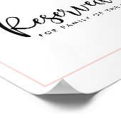 Blush, Peach and Blue Floral Wedding Reserved Sign Poster (Hoek)