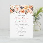 Blush & Peach Bloemen Kaart (Staand voorkant)