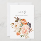 Blush & Peach Bloemen Kaart (Achterkant)