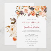 Blush & Peach Bloemen Kaart (Voorkant / Achterkant)