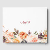 Blush & Peach Bloemen Rustiek Gastenboek (Achterkant)