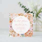 Blush Peach Bright kleurig Florence Vrijgezellenfe Kaart (Staand voorkant)