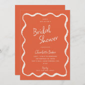 Blush Peach Bright kleurig Florence Vrijgezellenfe Kaart (Voorkant / Achterkant)